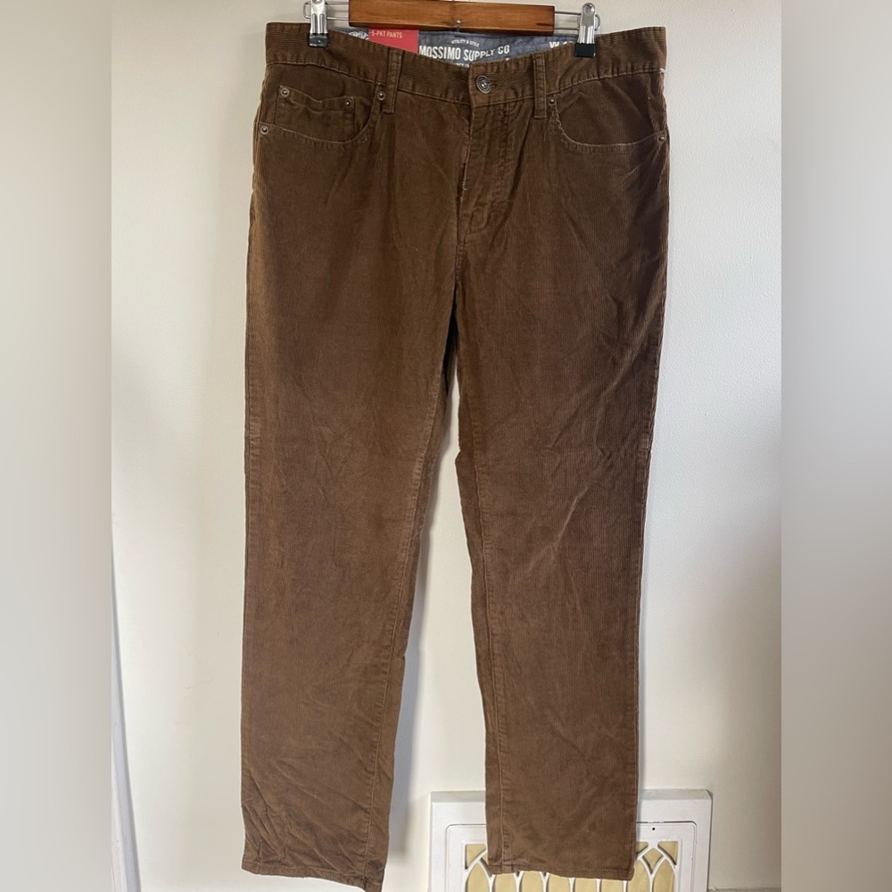 NWT Mossimo Corduroy Pants, Brown, Men’s 34 x 30